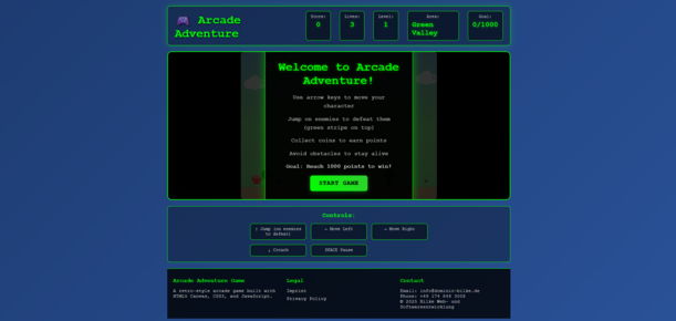 [Translate to English:] Arcade-Abenteuerspiel