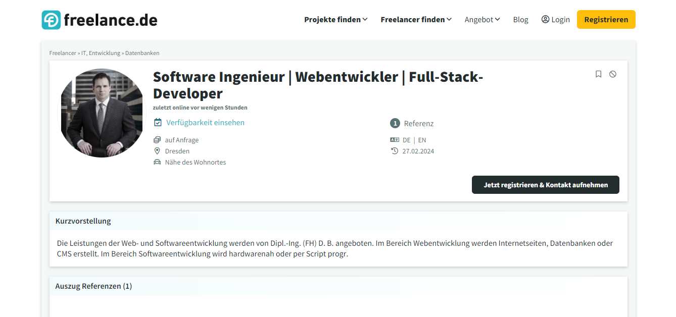 Freelance.de profile