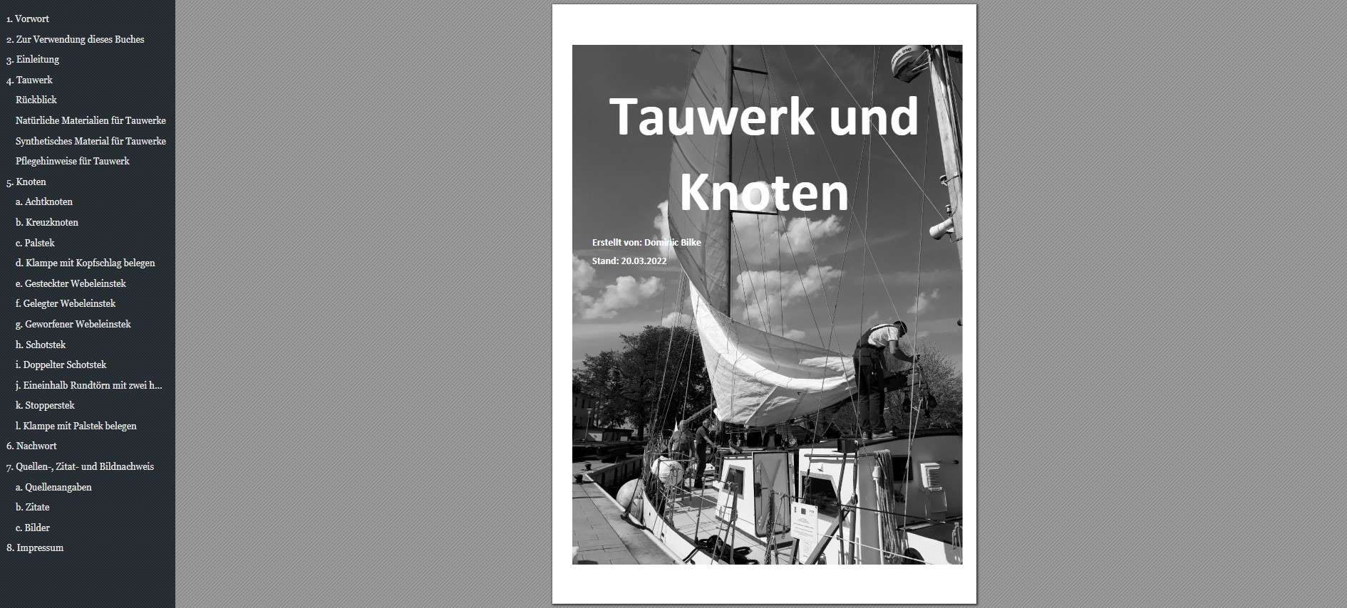Tauwerk und Knoten website